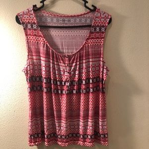 Cute Striped Button Up Tank